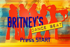 Britney's Dance Beat title screen for GameBoy Advance